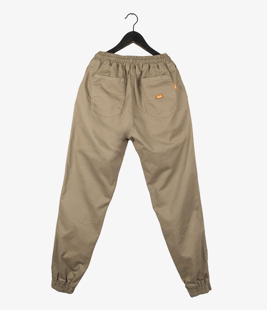 Spodnie elade jogger logo beige