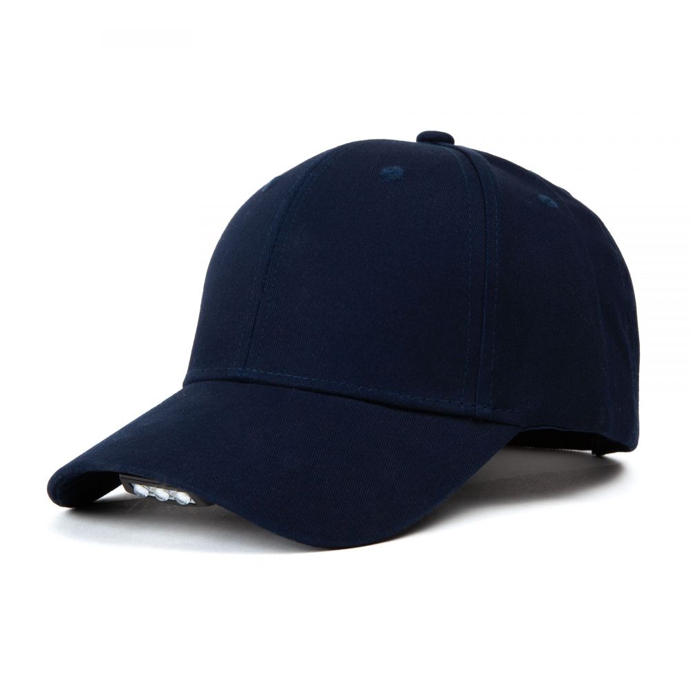 Czapka z latarką HunterLight by Apollo Granatowa strapback z LED USB C