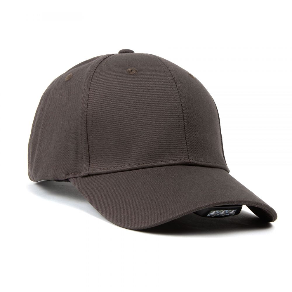 Czapka z latarką HunterLight by Apollo oliwkowa khaki strapback z LED USB C