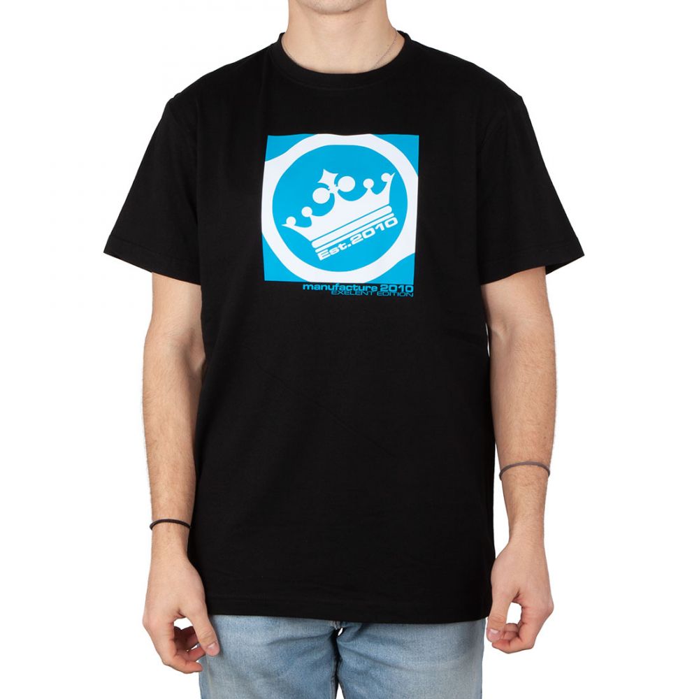 Koszulka Shott Wear EKO BLUE czarna z nadrukami gramatura 200g/m2
