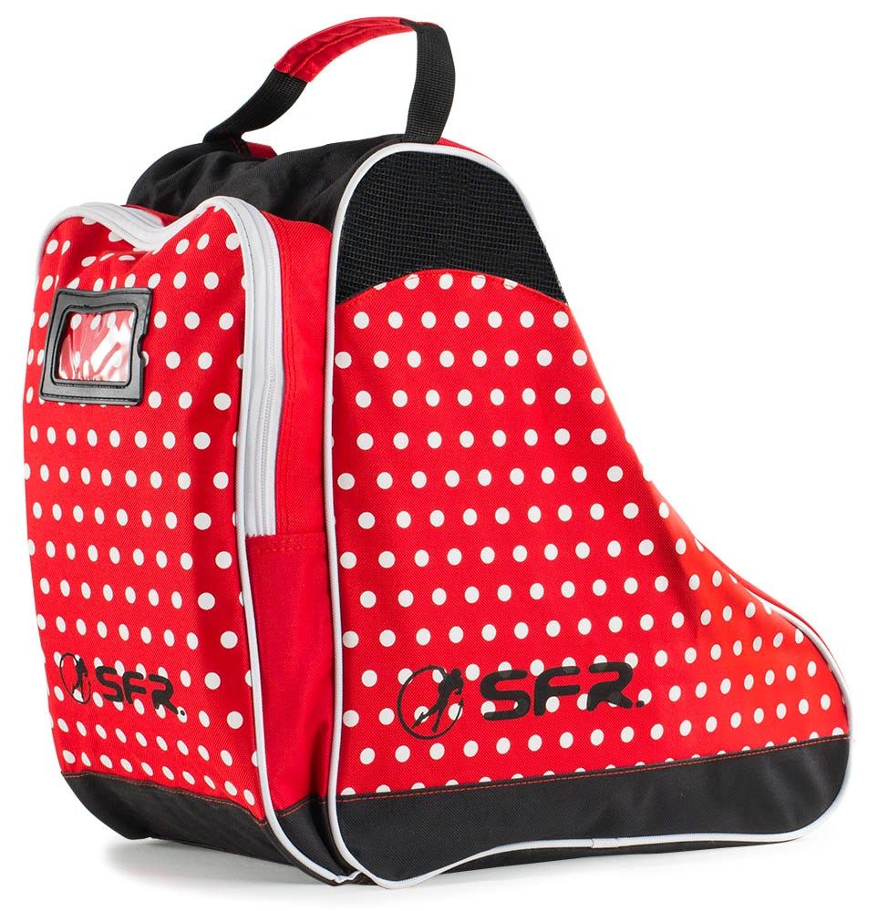 Torba na wrotki rolki łyżwy SFR DESIGNER red Polka czerwona max r. 47