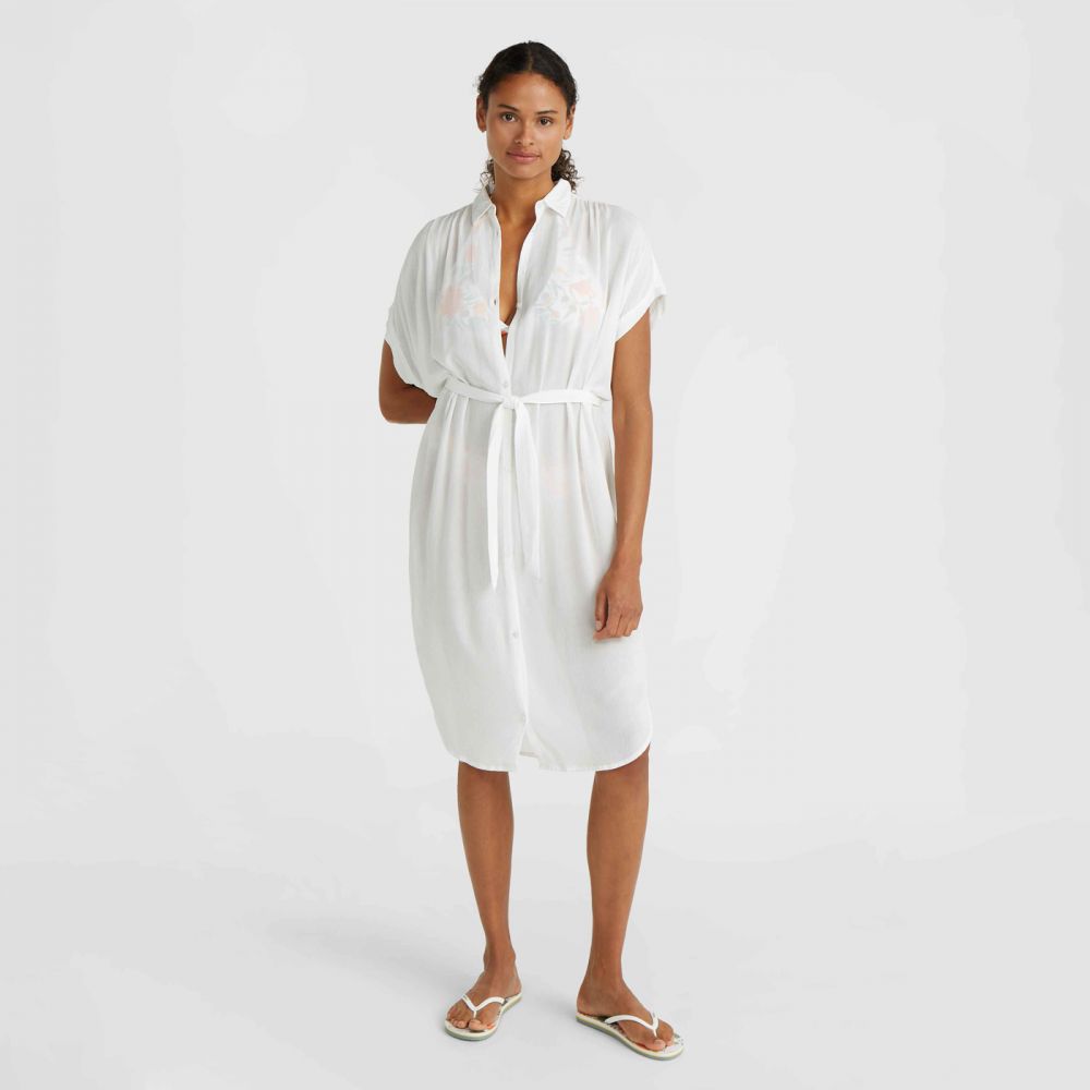 Damska Sukienka Cali Beach Shirt Dress Snow White