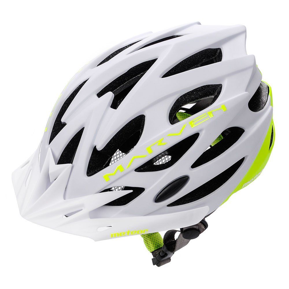 Fahrradhelm Meteor Marven L 58-61 cm weiß/neongrün