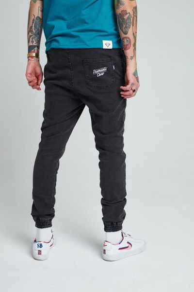 Spodnie diamante wear jogger jeans unisex - marmur czarny