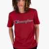 Koszulka champion organic cotton script logo (216473) burgundy